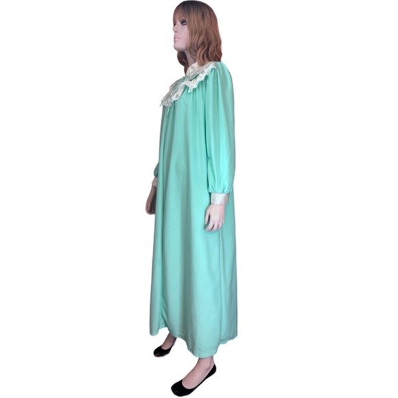 Vintage Apostrophe Fleece Dressing Gown Robe House Dress Coat ½ Front Zip Plush - Picture 8 of 16